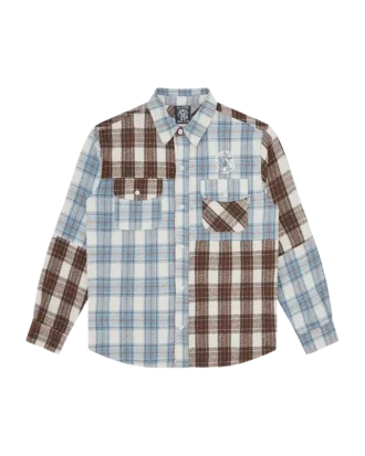 Camisa a cuadros con parche del logotipo Arch Logo