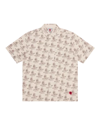 Camisa de manga corta con estampado repetido