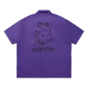 Camisa de manga corta de malla con cuello abierto