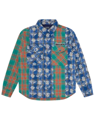 Camisa oversize acolchada con estampado de cuadros Diamonds & Dollars