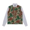 Camisas de rayas de popelín con medio estampado de camuflaje Burst