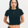 Camiseta clásica corta para mujer