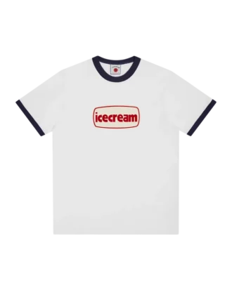 Camiseta con cuello redondo y estampado de tarrina de helado