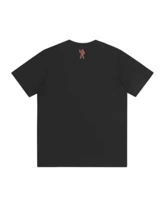 Camiseta con logotipo en arco superpuesto con relleno de camuflaje