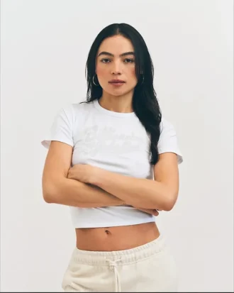Camiseta corta Chaser Script para mujer