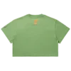Camiseta corta de mujer con corazón y logotipo en letra cursiva