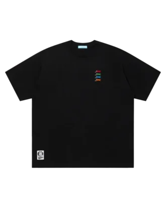 Camiseta de algodón con logotipo bordado y Running Dog