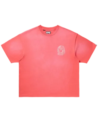 Camiseta de manga corta de punto con casco descolorido