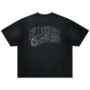 Camiseta de manga corta de punto con casco descolorido