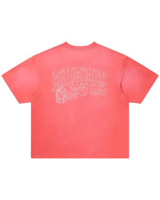 Camiseta de manga corta de punto con casco descolorido