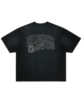 Camiseta de manga corta de punto con casco descolorido