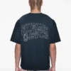 Camiseta de manga corta de punto con casco descolorido