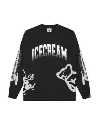 Camiseta de manga larga con logotipos múltiples en semitonos