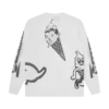 Camiseta de manga larga con logotipos múltiples en semitonos