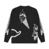 Camiseta de manga larga con logotipos múltiples en semitonos