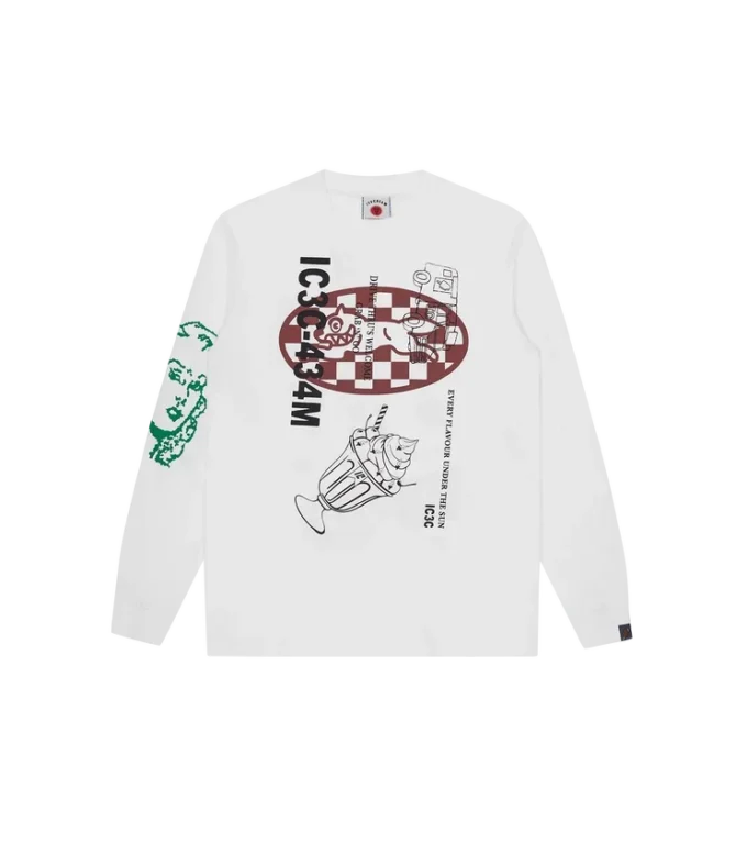 Camiseta de manga larga con múltiples gráficos