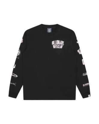 Camiseta de manga larga con múltiples logotipos
