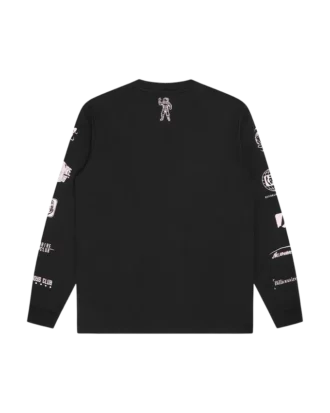 Camiseta de manga larga con múltiples logotipos