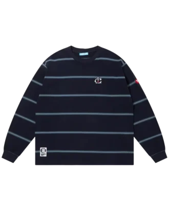 Camiseta de manga larga con ribete de algodón