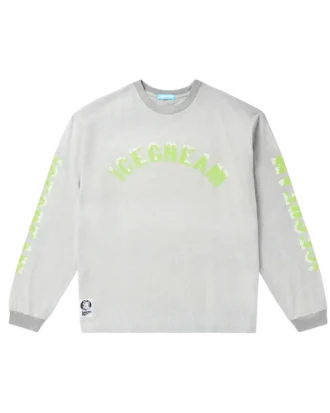 Camiseta de manga larga de algodón desgastado con Running Dog