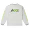 Camiseta de manga larga de algodón desgastado con Running Dog