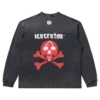 Camiseta de manga larga de algodón desgastado ICECREAM