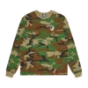 Camiseta de manga larga de tejido waffle con estampado de camuflaje