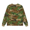 Camiseta de manga larga de tejido waffle con estampado de camuflaje