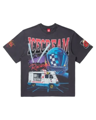 Camiseta de punto de manga corta ICECREAM Racing (oversize)