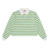 Camiseta de rugby corta a rayas con polo de hielo para mujer