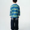 Camiseta de rugby infantil con estampado de camuflaje de robots