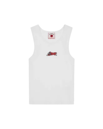 Camiseta sin mangas de mujer con cordones y estampado de Running Dog