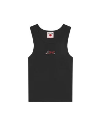 Camiseta sin mangas de mujer con cordones y estampado de Running Dog