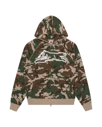 Capucha con cremallera Running Dog en camuflaje de bosque