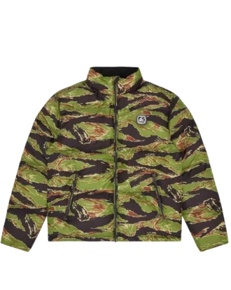 Chaqueta acolchada con rayas de tigre