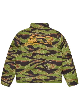 Chaqueta acolchada con rayas de tigre