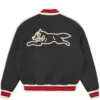 Chaqueta bomber de satén con Running Dog corriendo