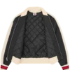 Chaqueta bomber de satén con Running Dog corriendo