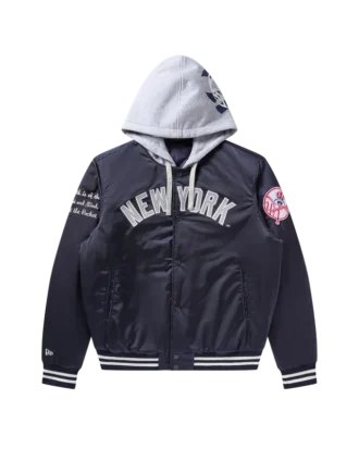 Chaqueta de estadio de satén de los NY Yankees