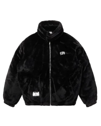 Chaqueta de plumón con pelo