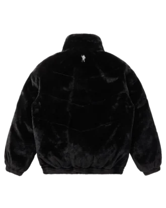 Chaqueta de plumón con pelo
