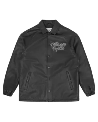 Chaqueta tipo coach de cuero