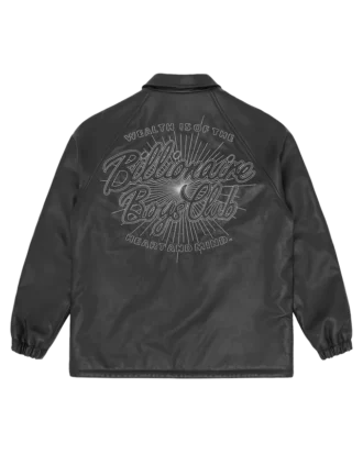 Chaqueta tipo coach de cuero