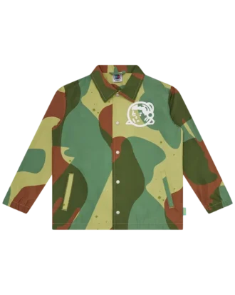 Chaqueta tipo coach infantil con estampado Space Camo