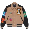 Chaqueta universitaria con cuello «Trick Shot»