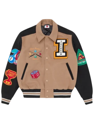 Chaqueta universitaria con cuello «Trick Shot»