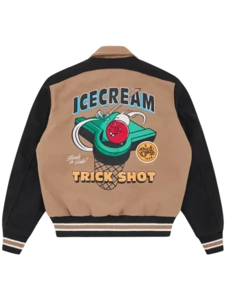 Chaqueta universitaria con cuello «Trick Shot»