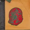 Chaqueta universitaria de cuero craquelado