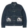 Chaqueta vaquera con estampado de gaviota y bordado