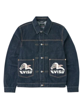 Chaqueta vaquera con estampado de gaviota y bordado